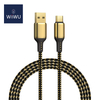 WiWU GD-101 18k Gold Plated 20w fast Charging Cable USB to USB-C quick Charger and Data Transfer Mobile Phone Cable