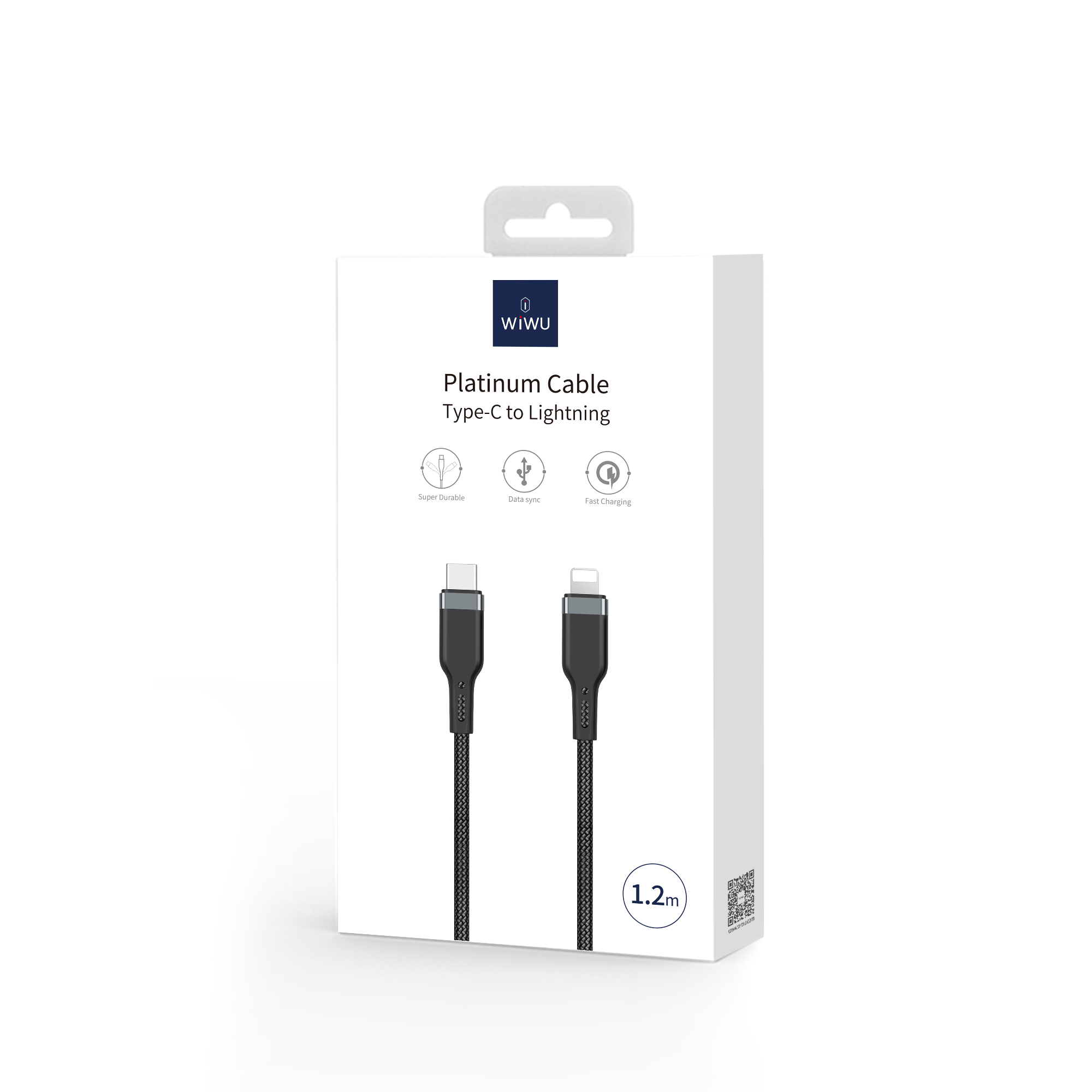 WiWU PT01 Platinum Charger Cable Lightning Private Mould Aluminum nylon Braided PD20W Compatible with IPhone 11/Pro/X/Xs Max/XR/8 Plus /7 Plus/6/ IPad