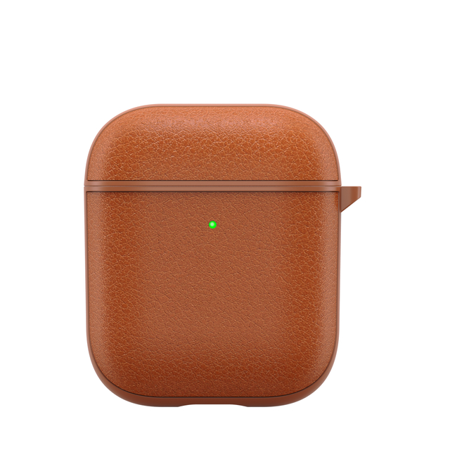 WiWU Calfskin Genuine Leather Case Portable Carry TPU+Calfskin 360 Degree Full Protection for Airpods