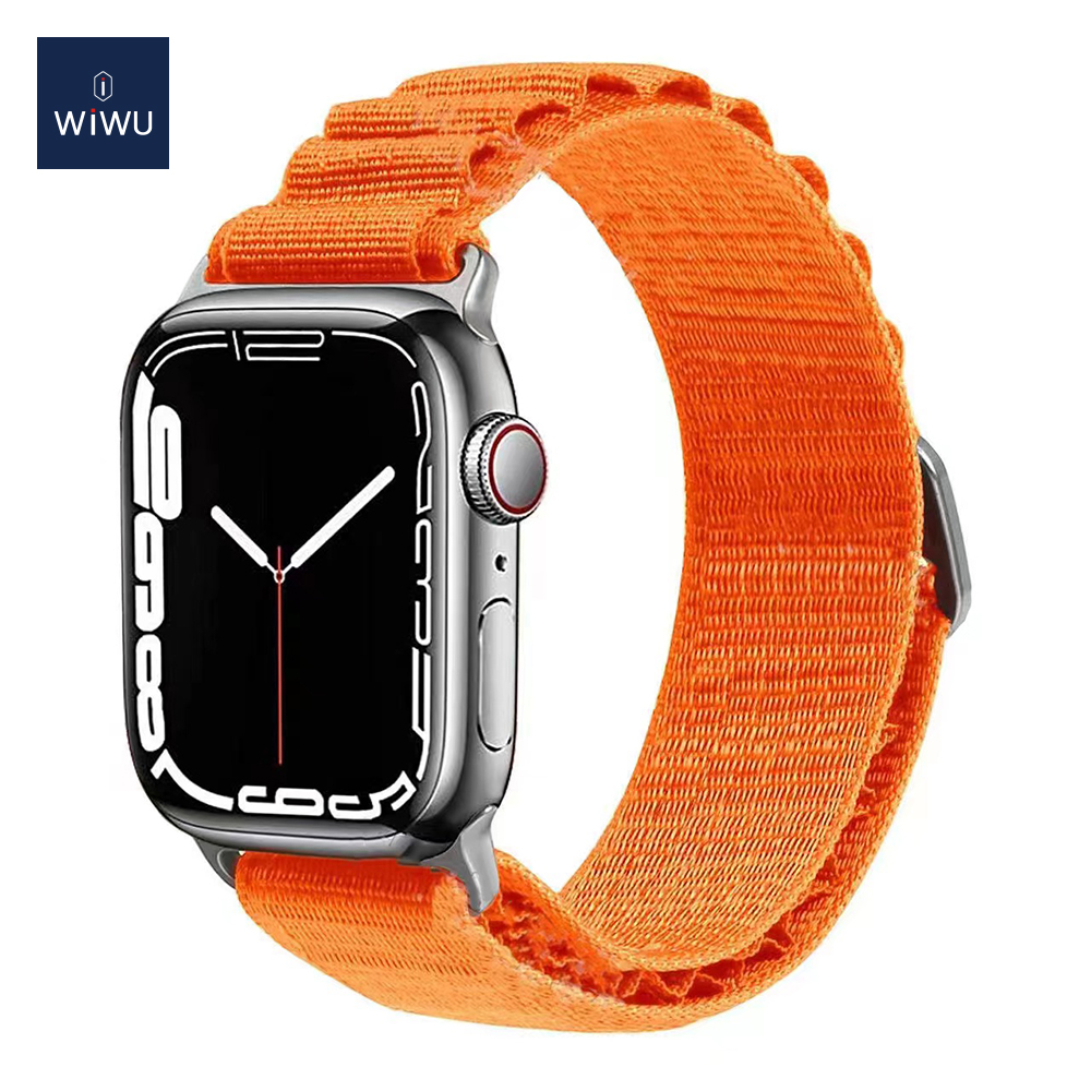 WiWU Nylon Braided Watch Band Compatible with Apple Watch Series 8 for Men Women