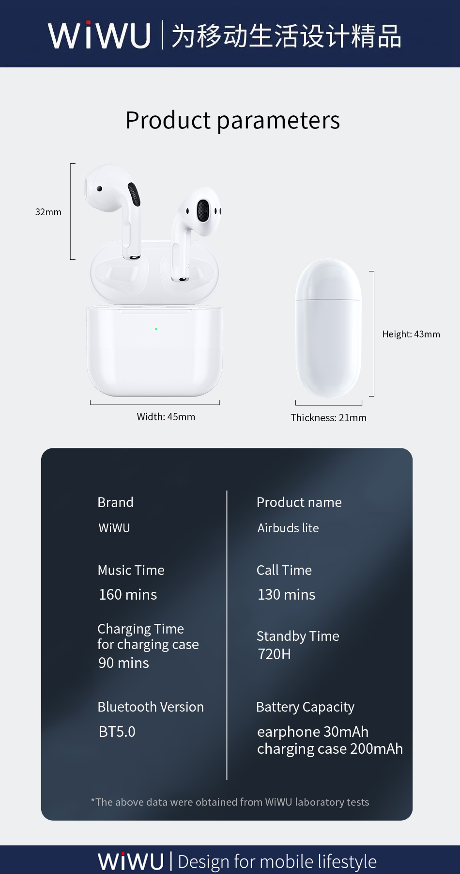 WiWU Wireless Earbuds with Touch 
