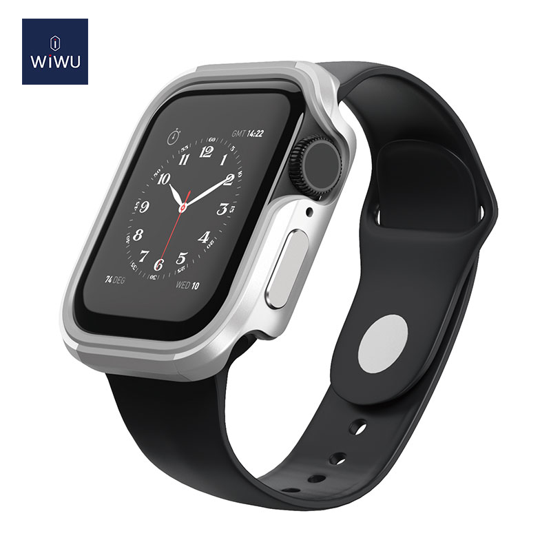 WiWU Defense Case Aluminum Alloy & TPU Frame Shockproof for 38-44mm Watch Anti-scratch Full Protection iWatch Shell 