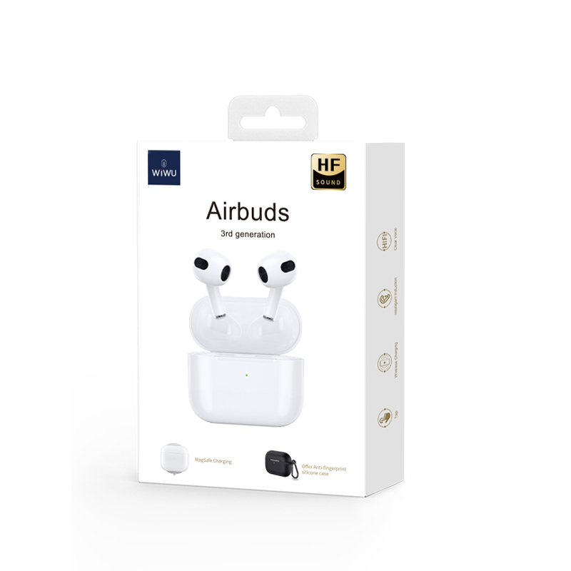 WiWU Airbuds 3 Quick Charging Blue Tooth 5.1 Earphone Wireless Earbuds for iPhone Huawei 2021 New Arrival